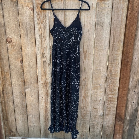 LF SEEK the LABEL Black and White Polka Dot Cropped Jumpsuit Size Small - Picture 3 of 10